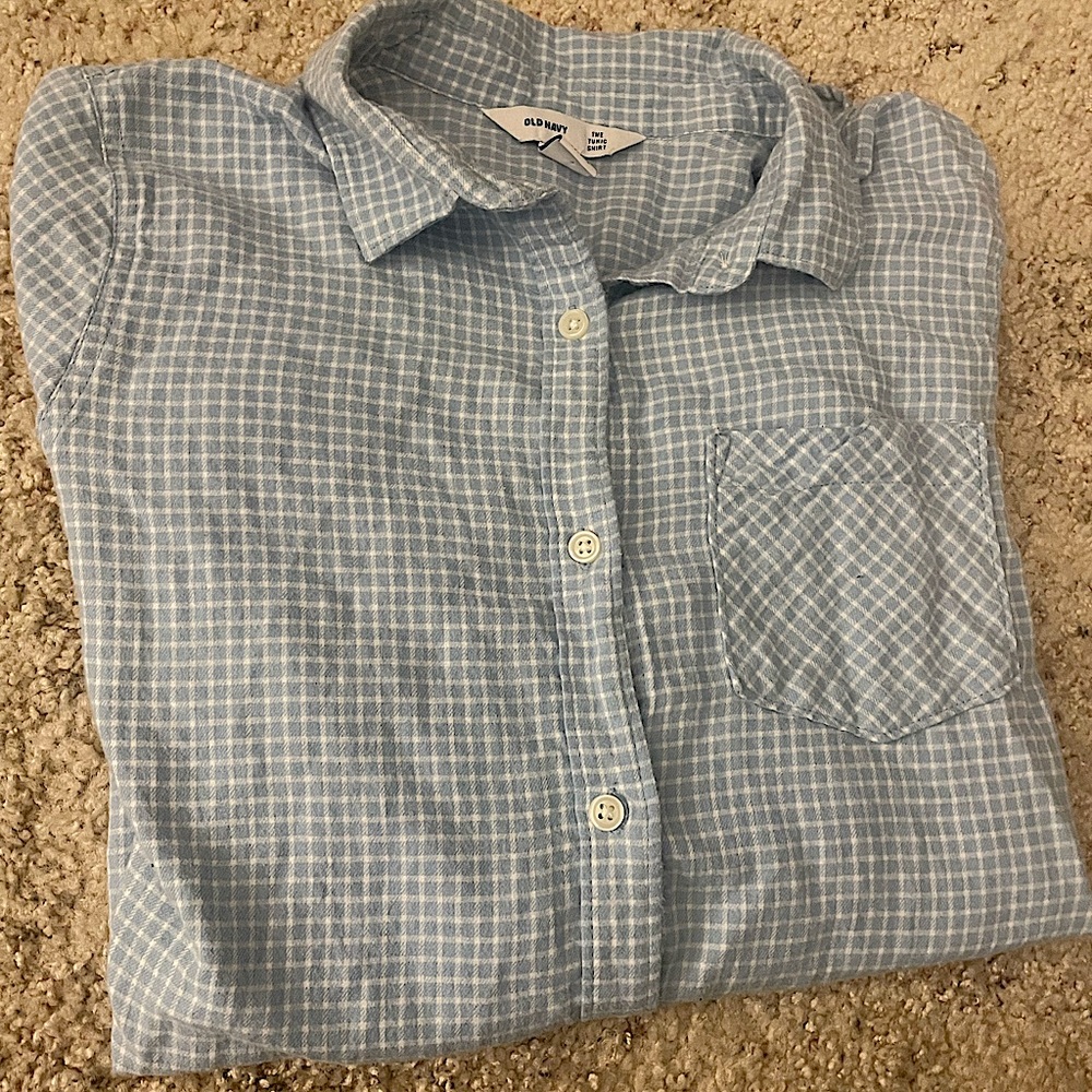 Soft Tunic Plaid Button Down The Tunic Shirt/Flannel